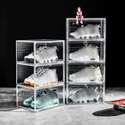 Magnetyczne plastikowe przezroczyste przezroczyste akrylowe pudełko na buty do układania w stos
