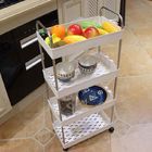 4-poziomowy, wąski stojak na kółkach kuchennych do warzyw wielokrotnego użytku lekki Łatwy w instalacji