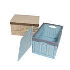 Wieloscenowe składane plastikowe pudełko do przechowywania, zmywalne składane skrzynki z pokrywką
